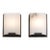 Pair of Modernist Alabaster & Oil-Rubbed Bronze Wall Sconces For Sale
