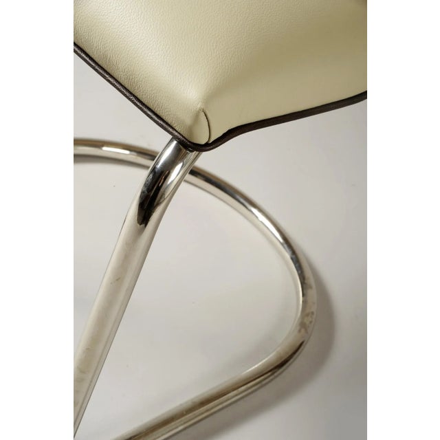 Bauhaus Bauhaus Leather Armchairs attributed to Thonet, Austria, 1920s, Set of 4 For Sale - Image 3 of 5