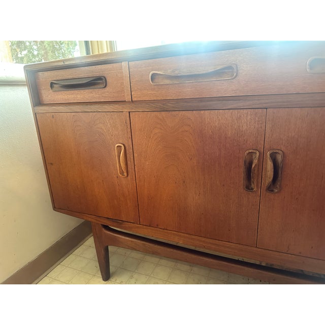 G Plan 1960s Vintage G Plan Fresco Low Credenza For Sale - Image 4 of 8