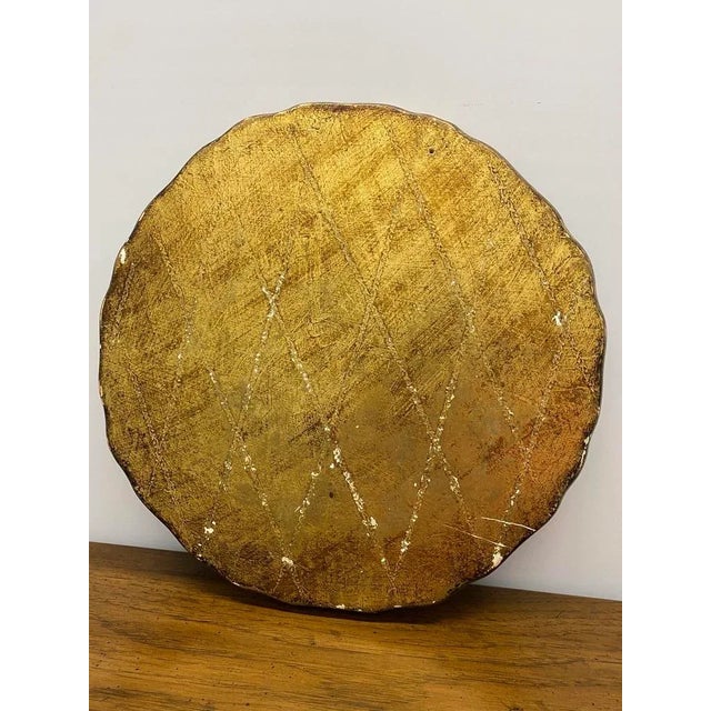 Really Beautiful Scalloped Florentine Papier-mâché Tray. The image depicts a portion of the fresco in the Villa Dei...