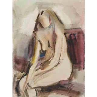 Carlo Ravagnan, Nude Watercolor Drawing, 1960s, Watercolor For Sale