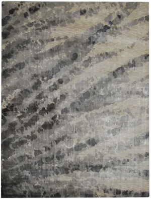 Bridgewater Hand loom Bamboo/Silk Gray/Multi Rug-10'x14"