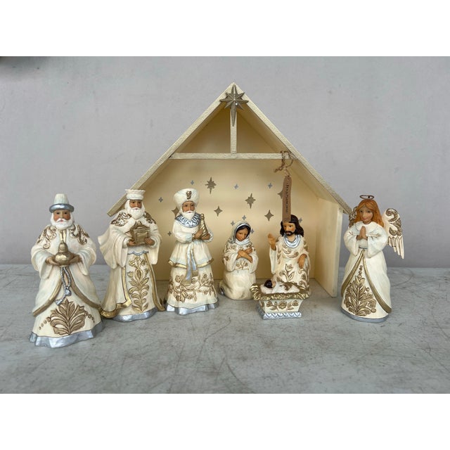 2020s Jim Shore Hearthwood Creek Mini Navtivity Blessings From Bethlehem Set of 8 For Sale - Image 5 of 7