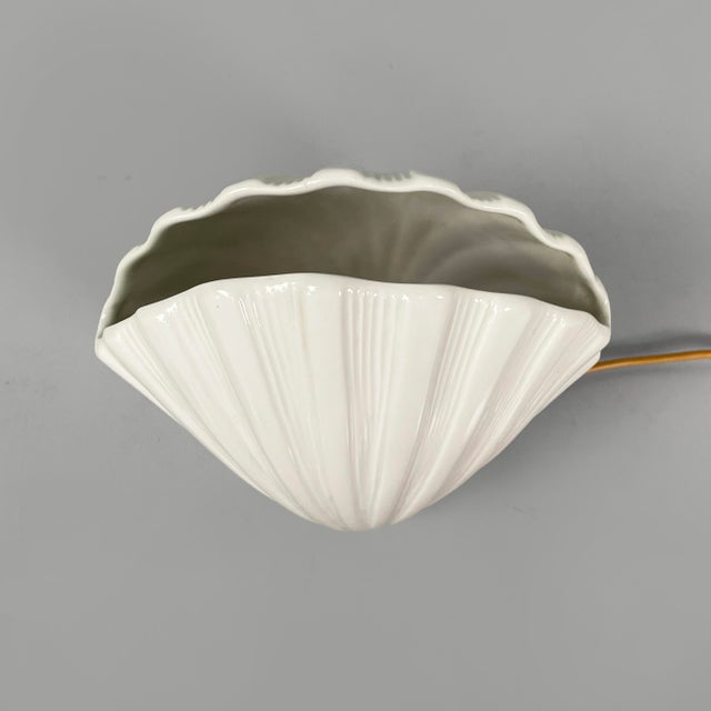 1960s Mid-Century Modern Italian Ceramic Shells Table Lamp by Este Ceramiche, 1960s For Sale - Image 5 of 14