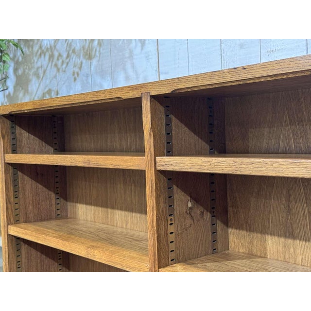 Brown Vintage English Oak Bookcase, 1980s For Sale - Image 8 of 17