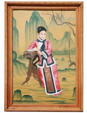 Qianlong-Period Chinese Lady Oil Portrait