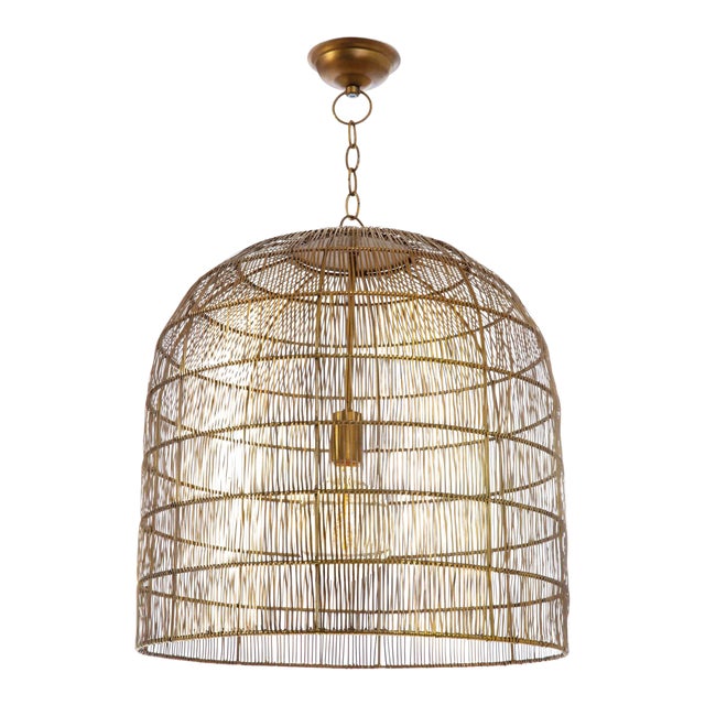 Regina Andrew Fresco Metal Pendant, Brass For Sale