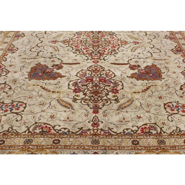 Early 20th Century Antique Persian Kashan Rug - 08'09 X 12'06 For Sale - Image 5 of 7
