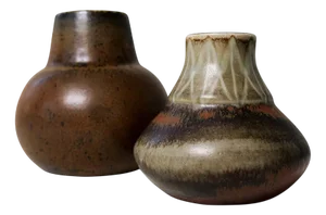 Swedish Ceramic Vases by Carl Harry Stålhane for Rörstrand, 1950, Set of 2