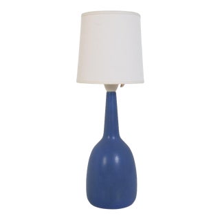 Blue Ceramic Lamp from Palshus, 1960s For Sale