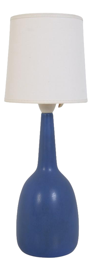 Blue Ceramic Lamp from Palshus, 1960s