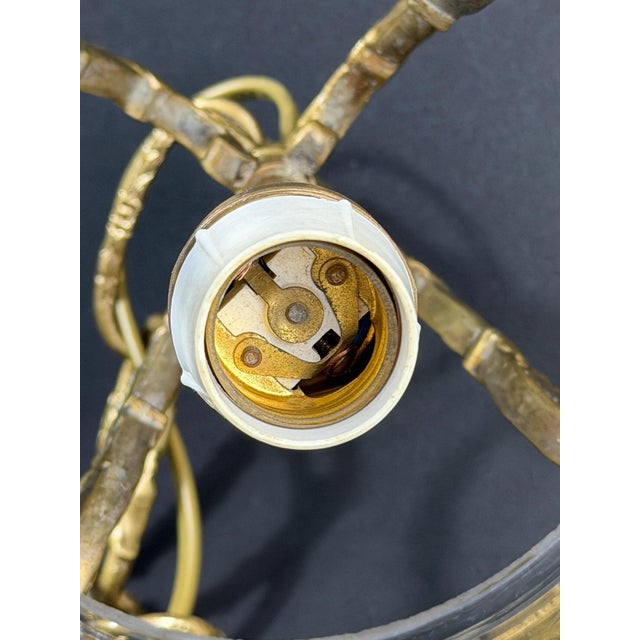 French Louis XV Style Gilt Bronze and Glass Lantern Chandelier, 1880-1910 For Sale - Image 12 of 13