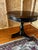1990s 1990s Round Cherry Black Foyer Accent Table by Hooker Furniture Co. With Inlay and Protective Pad For Sale - Image 5 of 9