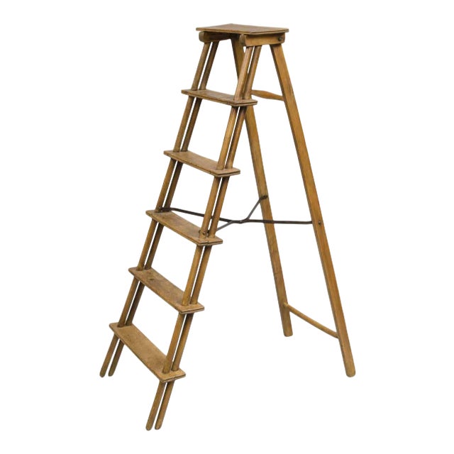 French Fruitwood Step Ladder For Sale