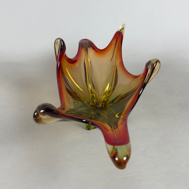 1970s Modern Polychrome Sommerso Murano Glass Centerpiece, 1970s For Sale - Image 5 of 15