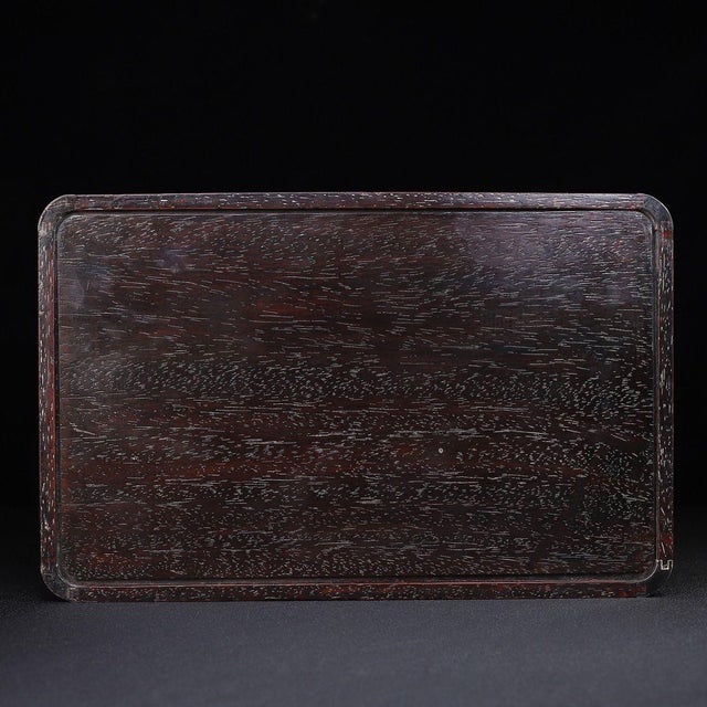 Rosewood Tray Inlaid With Mother-of-Pearl Lion Motif For Sale - Image 10 of 10