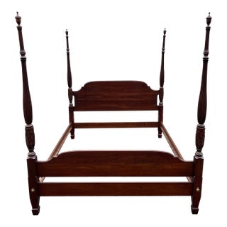 Ethan Allen Georgian Court Cherry Queen Poster Bed For Sale