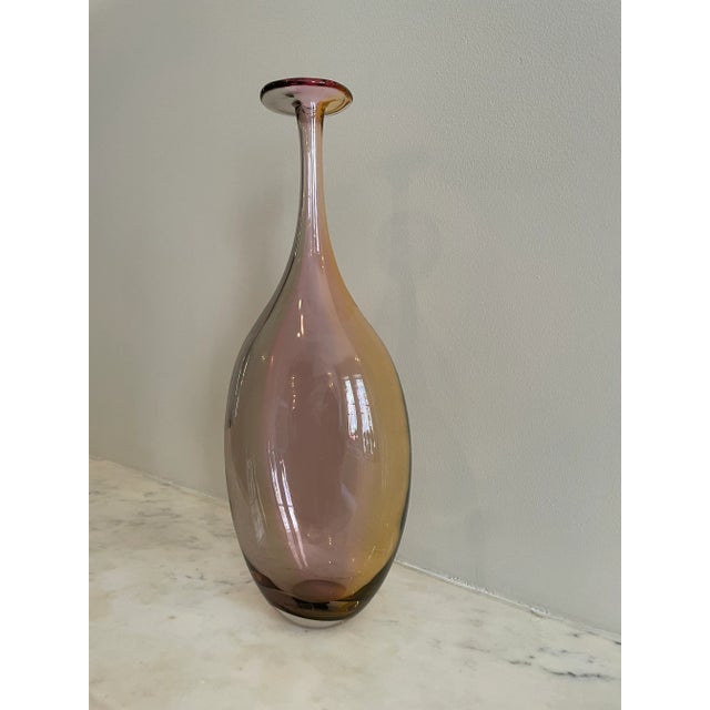 Vintage 1980s Kosta Boda by Kjell Engman “Fidji” Glass Vase