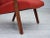 1960s Vintage Danish Highback Chair in Orange Furniture Wool and Teak, 1970s For Sale - Image 5 of 17