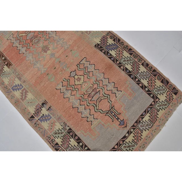Handmade wool carpet in Turkish Anatolia , Vintage Oushak Rug,Turkish Vintage Anatolian Rug, Handmade wool Rug . One Of...