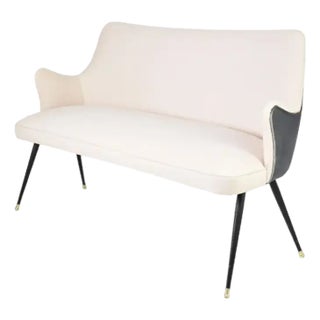 Italian Two-Tone Velvet Sofa by Osvaldo Borsani, Circa 1950 For Sale