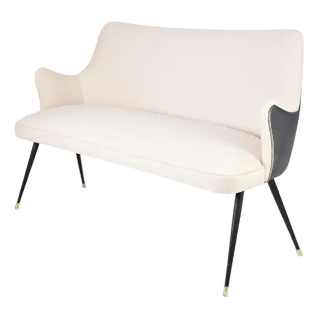Italian Two-Tone Velvet Sofa by Osvaldo Borsani, Circa 1950 For Sale