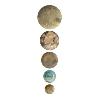 "Skyline 8" Original Custom Painted Plate Installation - Set of 5 For Sale