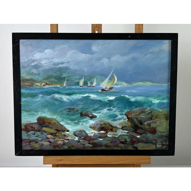 *** ABOUT THIS PAINTING *** * TITLE: ""The Beginning of a Storm at Sea"" * ARTISTS: Yuriy Suprunchuk * SIZE: 30x40...
