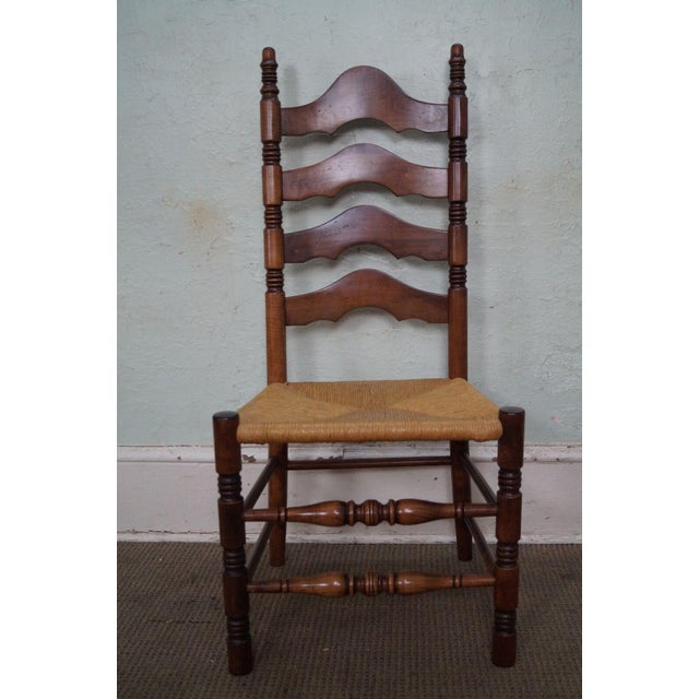 Solid Maple Rush Seat Ladder Back Dining Chairs - Set of 6 ... (640 x 640 Pixel)