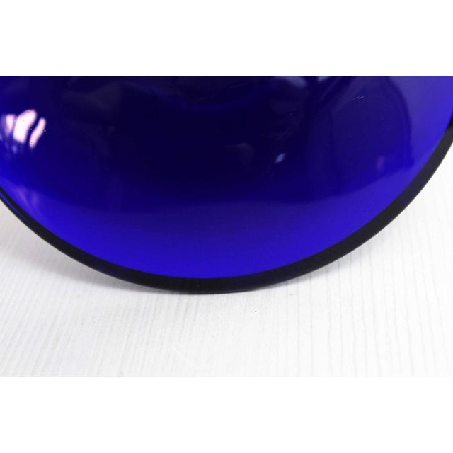 Blue Blue Glass Candleholder from Kosta Boda, 1970s For Sale - Image 8 of 9