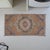 French Vintage Hand Made Small Oushak Rug Low Pile Yastik Rug Mat - 1'4" X 2'6" For Sale - Image 3 of 14