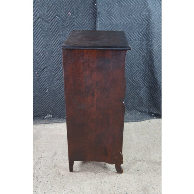 Brown Antique Edwardian Mahogany Drop Front Secretary Filing Cabinet Console For Sale - Image 8 of 11