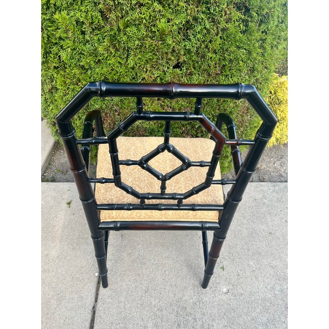 Vintage Style Faux Bamboo Side Chair For Sale - Image 9 of 10