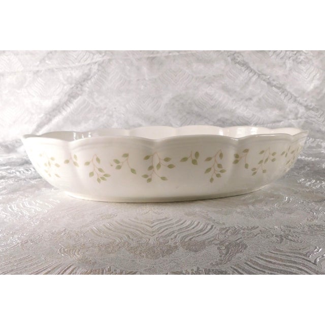 Contemporary 1990s Lenox Large Oval Serving Bowl in Butterfly Meadow For Sale - Image 3 of 4