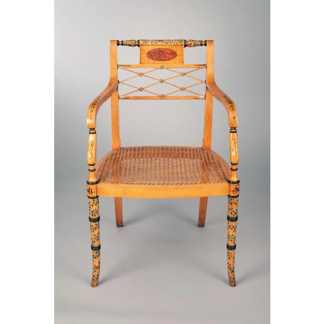 Edwardian Satinwood Armchairs - a Pair For Sale In Boston - Image 6 of 11