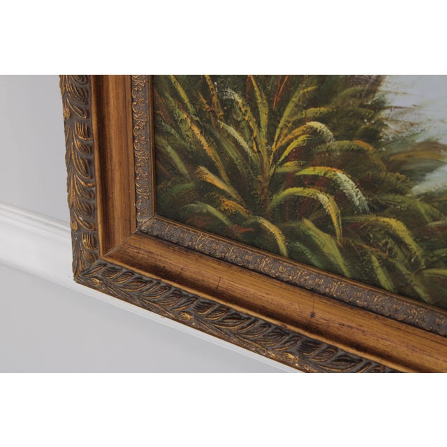 Vintage Oil on Canvas Painting of Farmhouse by Y.Zade For Sale - Image 9 of 18