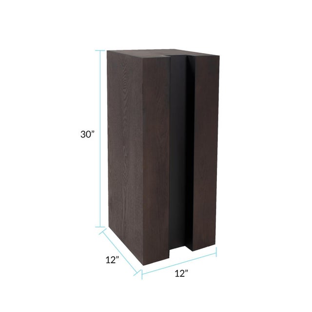 Bertoia Black Wooden Display Pedestal- Short For Sale - Image 10 of 10