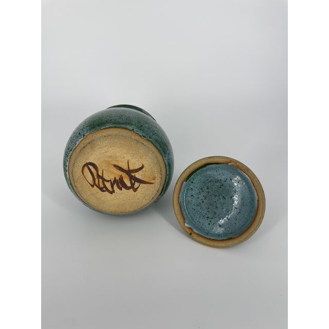 Speckled Art Pottery Lidded Jar For Sale In Los Angeles - Image 6 of 7
