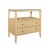 Contemporary Matthew Izzo Home - Douglas Natural Grasscloth Two Drawer Side Table For Sale - Image 3 of 6