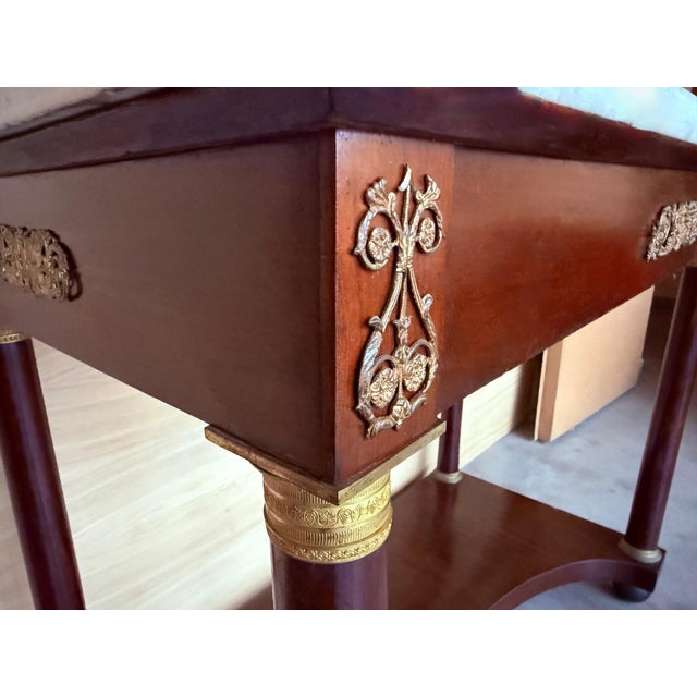 Early 20th Century Antique French Empire Fruitwood Console Table with drawer, Early 20th Century For Sale - Image 5 of 18