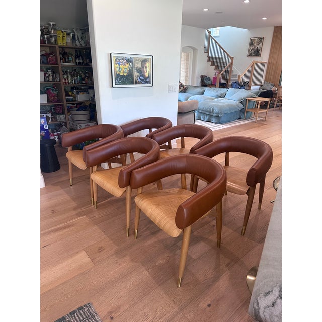 Wood Discontinued West Elm Yates Cafe Chairs - Set of 6 For Sale - Image 7 of 12