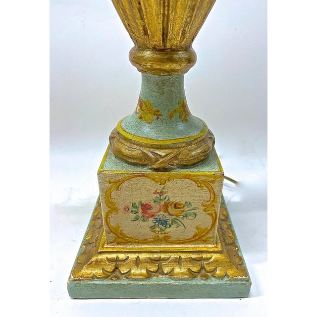 Venetian Style Floral & Swan Lamps, Pr For Sale - Image 9 of 10