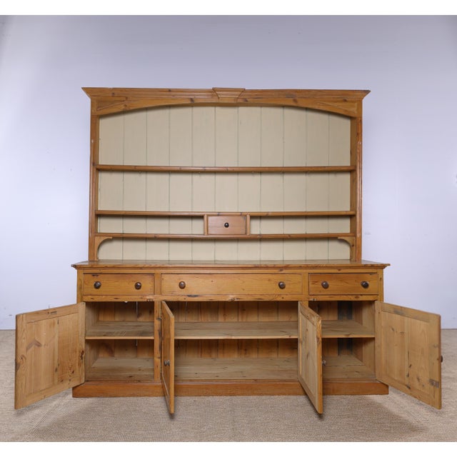 English Monumental Antique English Pine Country House Dresser, Circa 1880 For Sale - Image 3 of 4