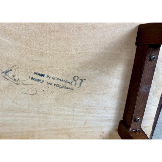 1960’s Mid Century Modern Expanding Wooden Sewing Box For Sale - Image 11 of 12