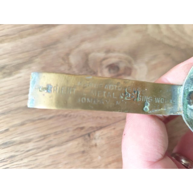 Large Vintage Indian Brass Merchant Measuring Set by Hakamchand Poona, 1890s, Set of 6 For Sale - Image 12 of 15
