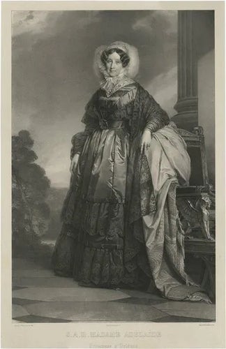 H. Grevedon, Large Portrait of Princess Adelaide d'Orléans, 1842, Print