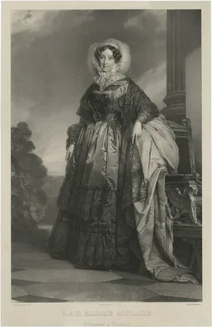 H. Grevedon, Large Portrait of Princess Adelaide d'Orléans, 1842, Print