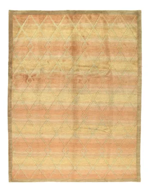 Modern Hand Knotted Rug 9'3'' X 12'1''
