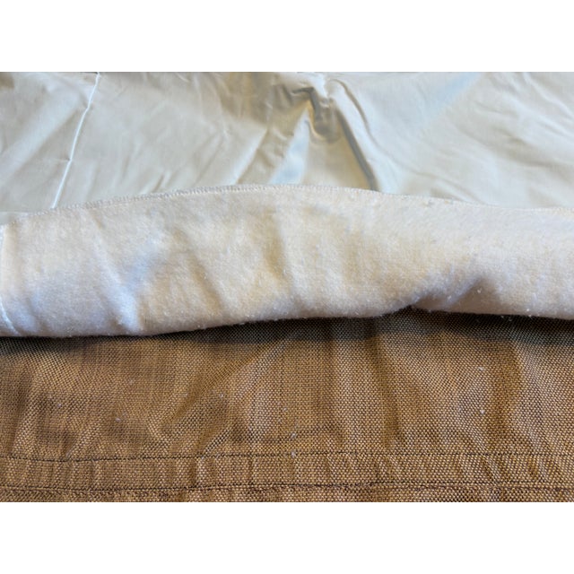 Set of 6 Custom Interlined Taupe Drapery Panels With Black Trim – 90” For Sale - Image 12 of 18