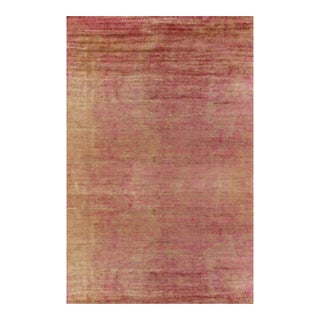 Rug & Kilim’s Oversized Contemporary Rug in Red and Gold Striations -13'x20' For Sale